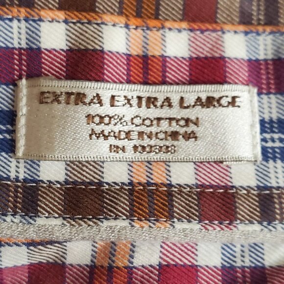 Peter Millar Shirt Mens XXL Blue Pink Check Plaid Cotton Long Sleeve Button Up - Picture 14 of 16